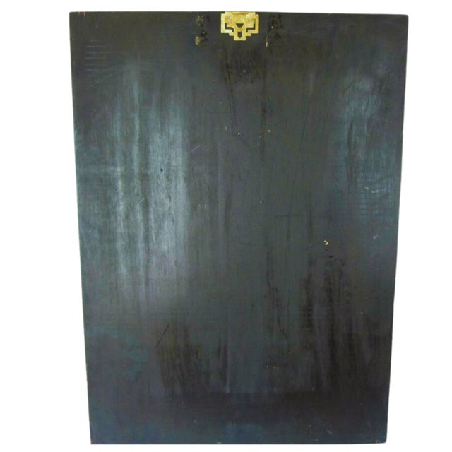 Pair of 1950s Vintage Elephant Framed Wall Art Panels For Sale - Image 10 of 11