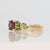 2020s 1.1Ct Purple Sapphire Ring With Natural Tsavorite Accents: Solid 14k Gold, 7mm, Size 6.75 For Sale - Image 5 of 9