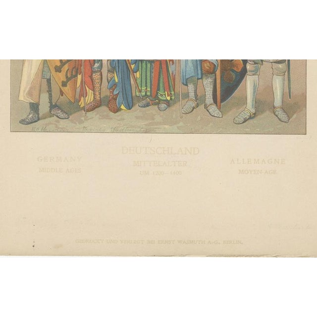 After Max Tilke, Medieval German Knights and Armor, 1880, Print For Sale - Image 6 of 9