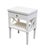Contemporary Pottery Barn Clara Lattice Collection Contemporary Modern 21" Nightstand in Sky White Finish For Sale - Image 3 of 13