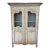 Antique French Provincial Painted Armoire With Wire Doors For Sale
