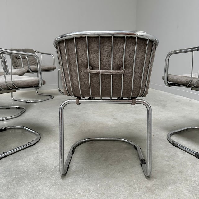 Vintage Italian Dining Chairs by Gastone Rinaldi, 1970s, Set of 6 For Sale - Image 12 of 15