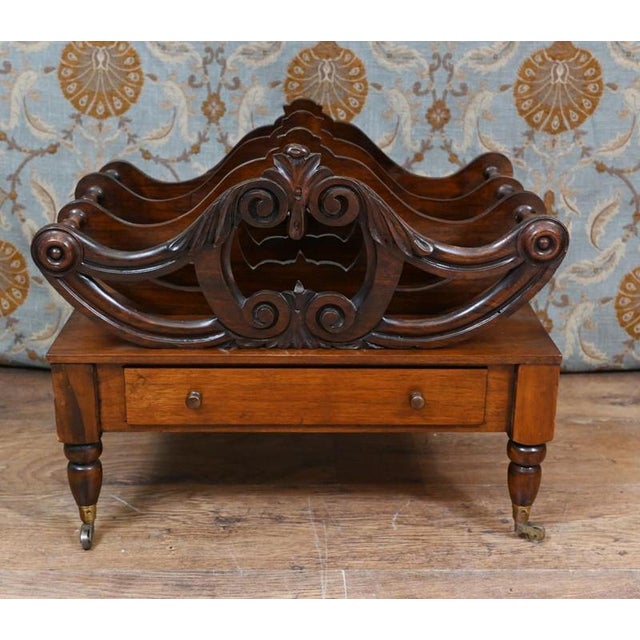 Gold William IV Canterbury Mahogany Magazine Rack For Sale - Image 8 of 8