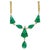This stunning necklace features a remarkable combination of natural carved drop emeralds weighing 115 carats and 4 carats...