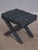 1990s Pair of Designer Blue & Gray Upholstered Benches or Stools For Sale - Image 5 of 18