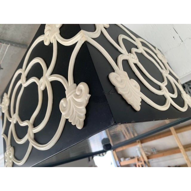 Vintage Hollywood Regency Box Chandelier For Sale - Image 4 of 12