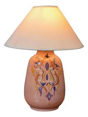 Vintage Glazed Terracotta Lamp, 1960s