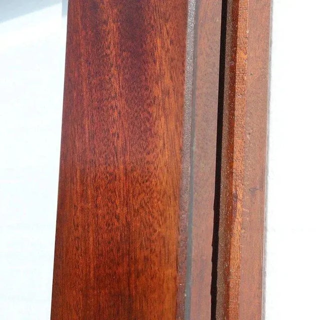 Vintage Solid Mahogany and Beveled Glass Single Interior Room Divider Doors - A Pair For Sale - Image 11 of 12