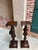 Antique French Breton Pedestal Stands Pair Carved Figural Display Brittany C1900 For Sale - Image 13 of 18