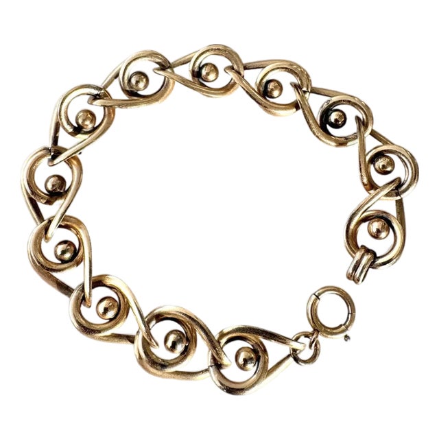 Vintage Gold Fill Chain Link Bracelet For Sale
