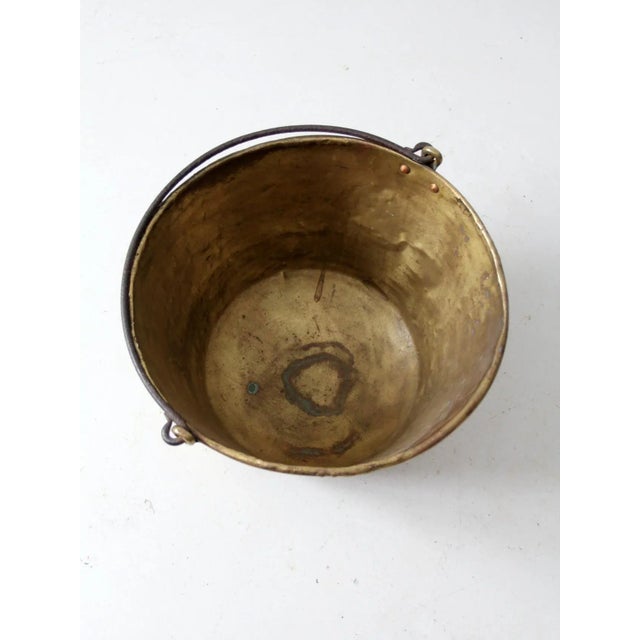 Antique E. Miller Brass Hearth Pot For Sale - Image 6 of 13