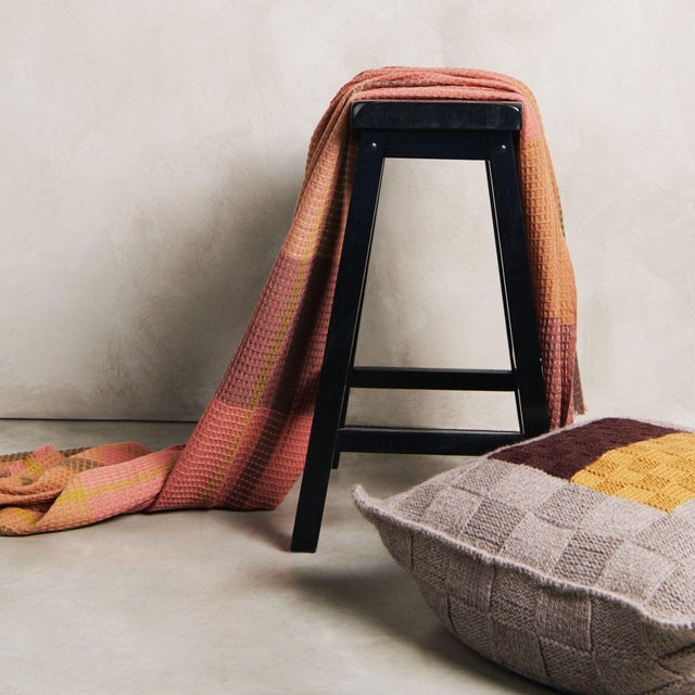 Andes Topaz Hand Knitted Andes Wool Pillow Cover Only For Sale - Image 9 of 9