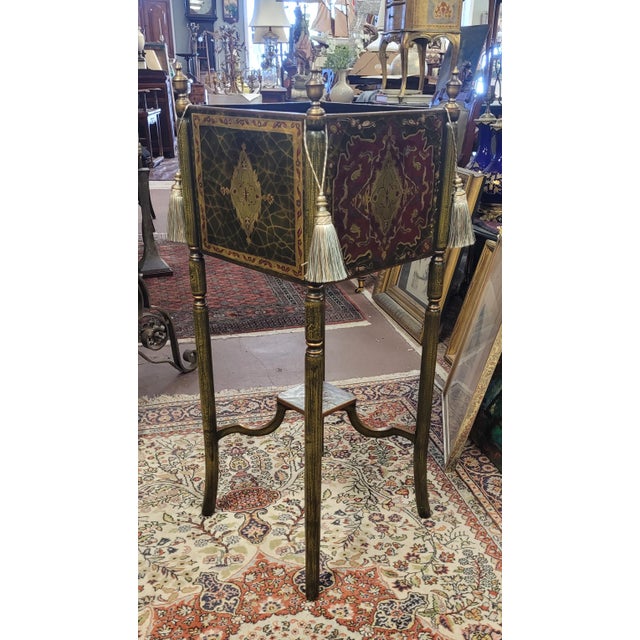 Grand Tour Fine Castilian Crackle Painted Plant Stand For Sale - Image 3 of 11