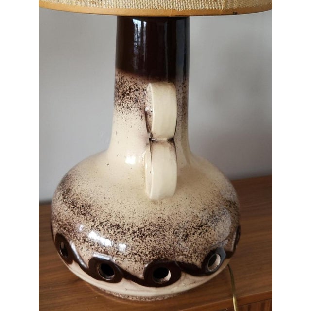 Enhance your interior with this vintage West German floor lamp, crafted from ceramic, combining an original and refined...