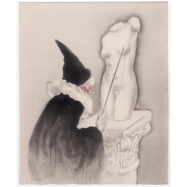 Paper Louis Icart, The Professor, The Life of Breasts, Nude, Original Etching & Aquatint, 1945 For Sale - Image 7 of 7