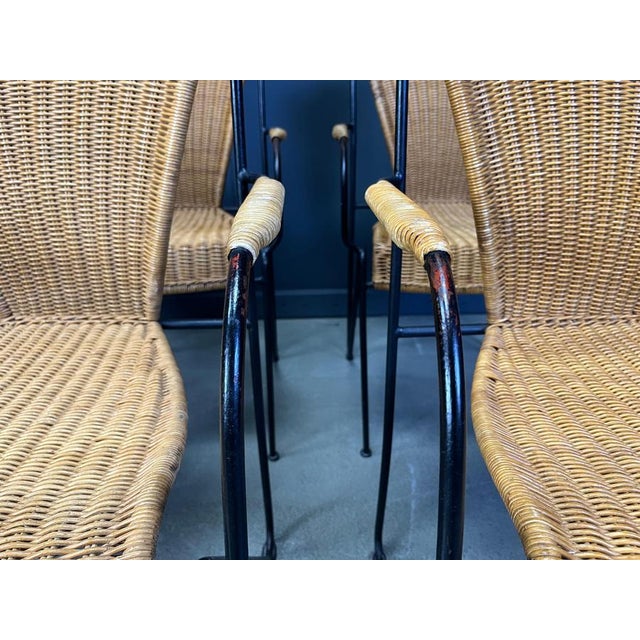 Wicker Chairs by Frederick Weinberg, 1960s, Set of 6 For Sale - Image 10 of 15