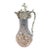 1900s Victorian Cut-Crystal and Silverplate Claret Jug With Lion Finial and Bacchus Spout For Sale
