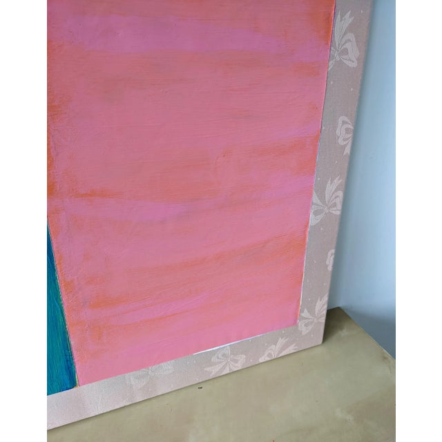 Light Pink "Bleed Through" Contemporary Abstract Minimalist Painting by Frances Sousa For Sale - Image 8 of 8