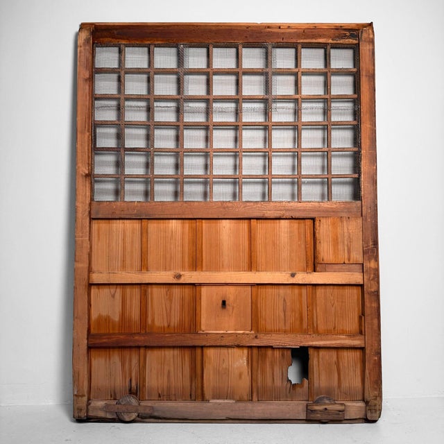 Antique Japanese Wooden Door Wall Panel, 1890s For Sale - Image 4 of 17