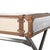 Brown Pasargad Home Brookline Stainless Steel With Leather Desk, Brown For Sale - Image 8 of 10