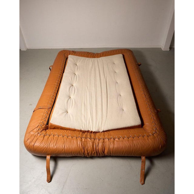 Anfibio Convertible Sofa in Cognac Leather by Alessandro Becchi, 1970s For Sale - Image 4 of 13