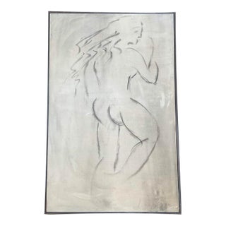 1990s Nude Woman, Acrylic on Canvas, Signed For Sale