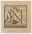 Luigi Vanvitelli, Letter of the Alphabet N, Etching, 18th Century For Sale