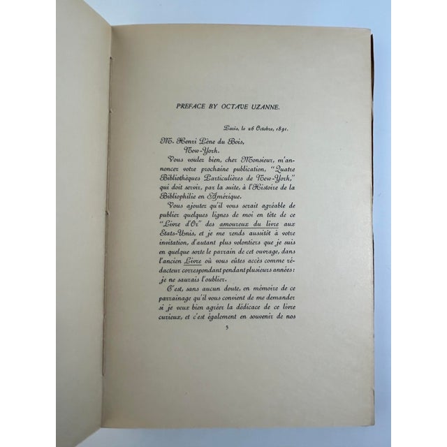 Late 19th Century Book, Henry Pene Du Bois' Four Private Libraries of New York - 1 Piece. For Sale In San Francisco - Image 6 of 10