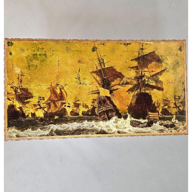 Neoclassical Painted Nesting Tables with Gold Leaf Tops, Set of 2 For Sale - Image 14 of 18