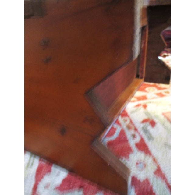 Antique Primitive Sheraton Sugar Chest Pine Wood Storage Chest For Sale - Image 12 of 14