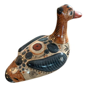 Large Vintage Tonala Pottery Duck