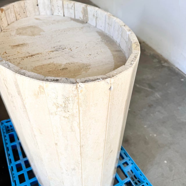Vintage Italian Travertine Oval Dining Table For Sale - Image 12 of 12