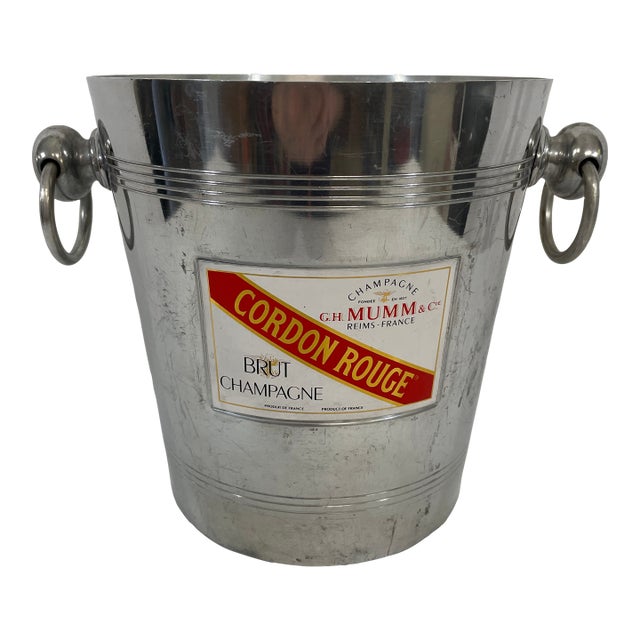 Vintage 1950s French GHMumm Cordon Rouge Champagne Ice Bucket For Sale