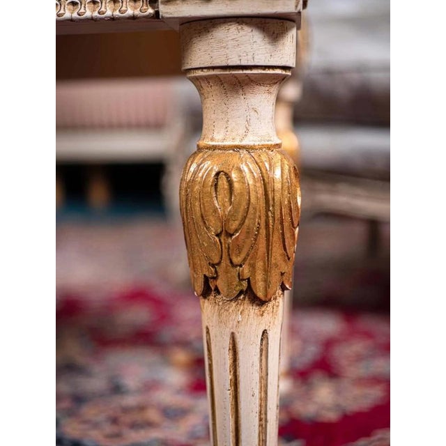 2000 - 2009 White Coffee Table with Onyx Top For Sale - Image 5 of 7