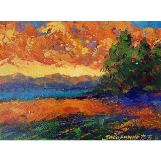 Oil Painting Windy Evening v. Zadorozhnya For Sale