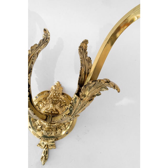 Late 19th Century Historistic Wall Lamp with Glass Shades, Vienna, 1890s For Sale - Image 5 of 18