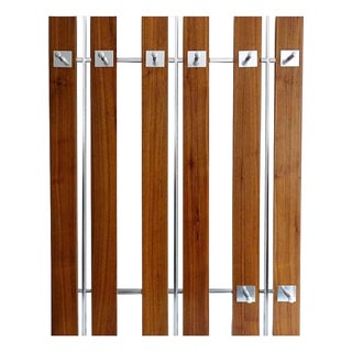 Large Scandinavian Coat Rack in Teak For Sale
