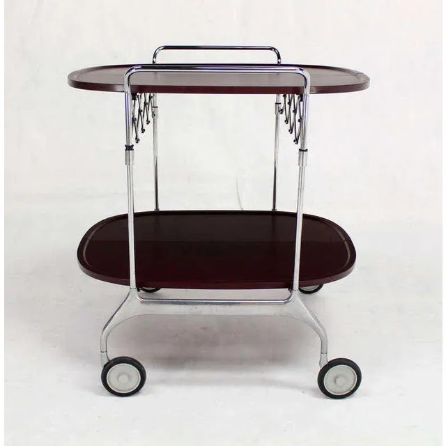 Mid-Century Modern Cartel Folding Serving Cart For Sale - Image 9 of 11