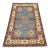 Kazak Rug 4′ X 5’10” Blue Wool Tribal Hand-Knotted Oriental Carpet For Sale