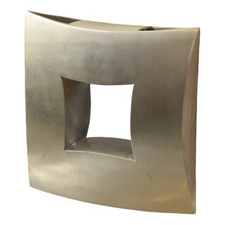 Decorative Metal Vase, 1990s For Sale