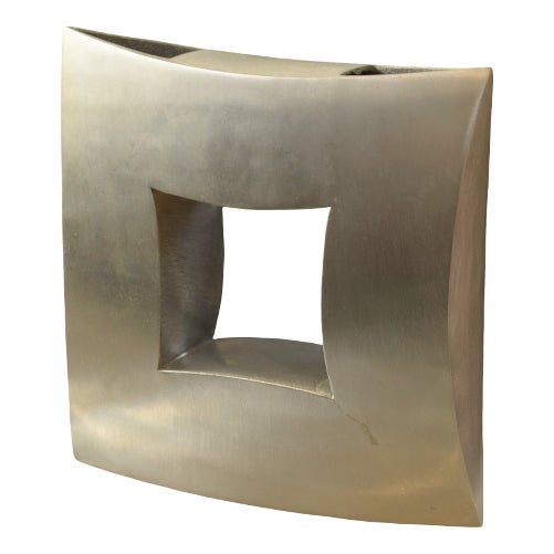 Decorative Metal Vase, 1990s For Sale