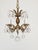 Vintage 4 Arm 4 Light Baby Pineapple Brass Cut Lead Glass Crystal Chandelier For Sale - Image 9 of 12
