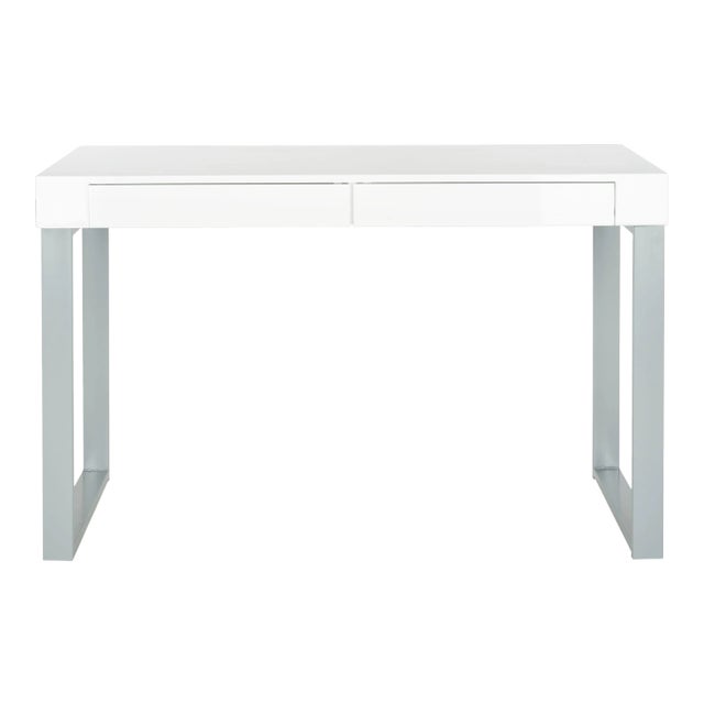 Desk in White & Grey For Sale