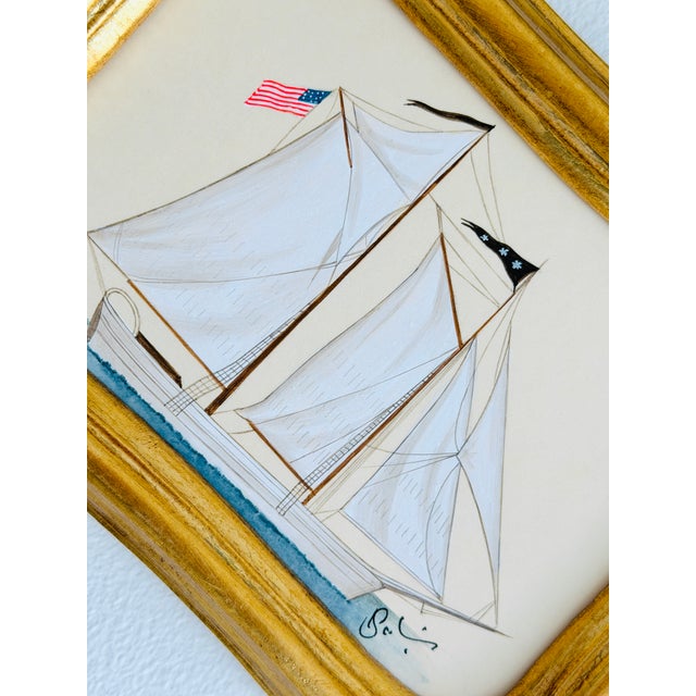 Hand-painted by master artists using acrylic paints and natural pigments, this elegant sailboat is brought to life through...