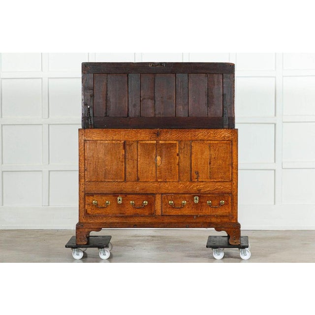 George III English Oak Mule Chest, 1780 For Sale - Image 16 of 17