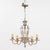 Dutch Baroque Style Pewter and Brass Five-Branch Chandelier. 29" H x 22" Diameter. Provenance: From a New York City...