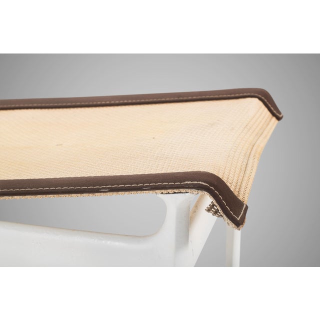 White Mid-Century Modern Outdoor / Patio Armless Lounge Chair by Richard Schultz for Knoll, Usa, C. 1966 For Sale - Image 8 of 17