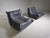 Grey/Blue Togo Chairs by Michel Ducaroy for Ligne Roset, 1980s, Set of 2 For Sale - Image 10 of 10