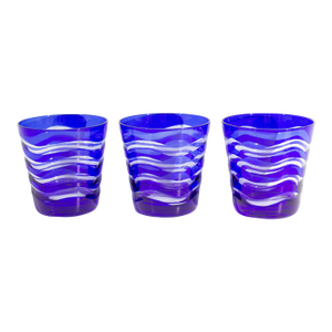 Blue Cut to Clear Tumblers and Glasses