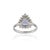 Victorian 1.38ct Trillion-Cut Tanzanite & Diamond Halo Ring 18k White Gold Size 6.5 For Sale - Image 9 of 16